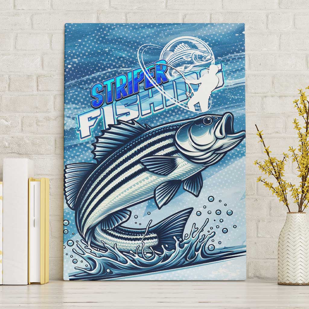 Striper Fishing Canvas Wall Art Striped Bass Angler - Wonder Print Shop