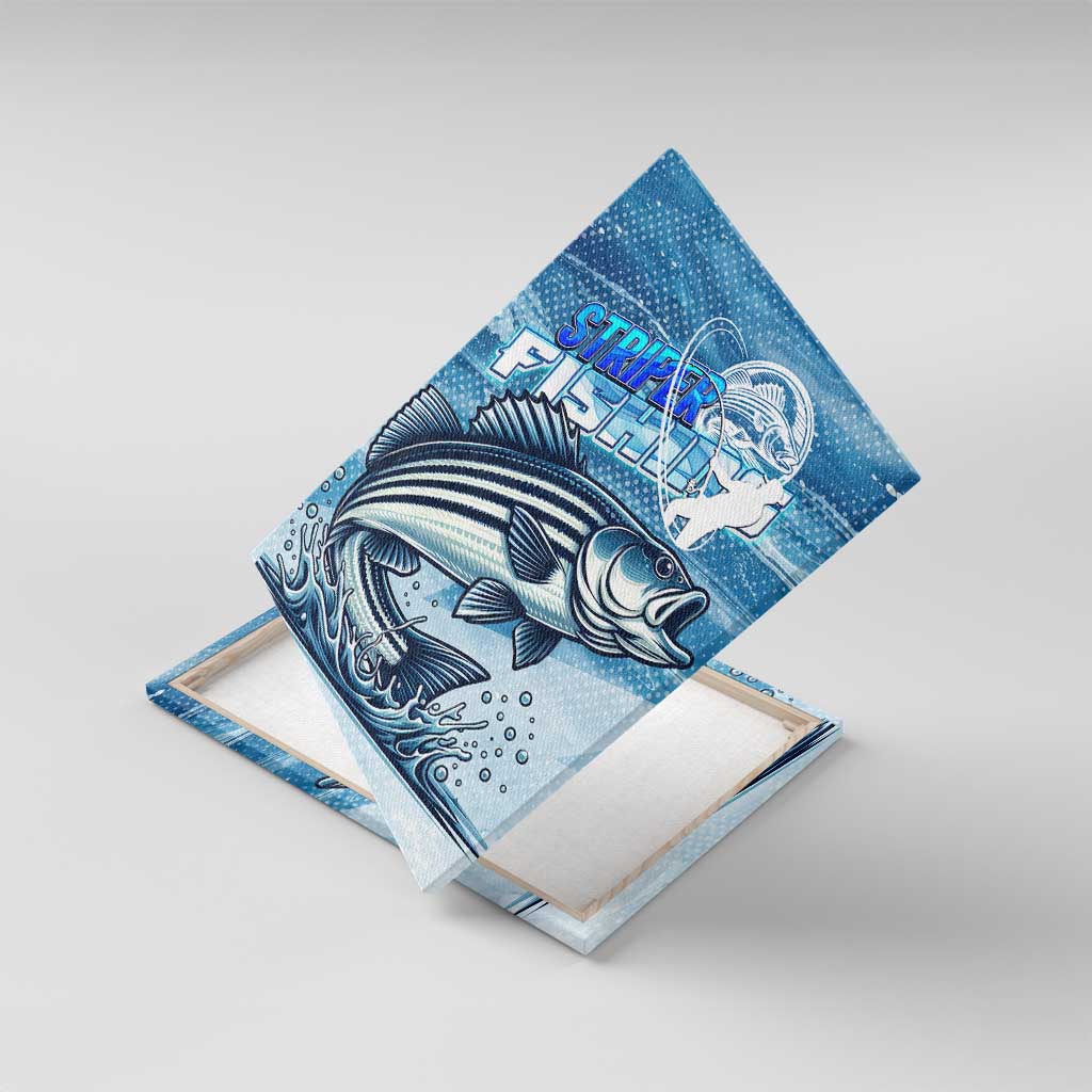 Striper Fishing Canvas Wall Art Striped Bass Angler - Wonder Print Shop