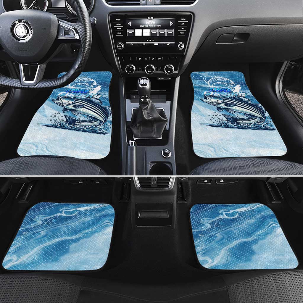 Striper Fishing Car Mats Striped Bass Angler - Wonder Print Shop