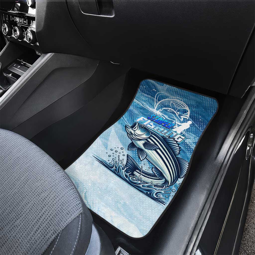 Striper Fishing Car Mats Striped Bass Angler - Wonder Print Shop