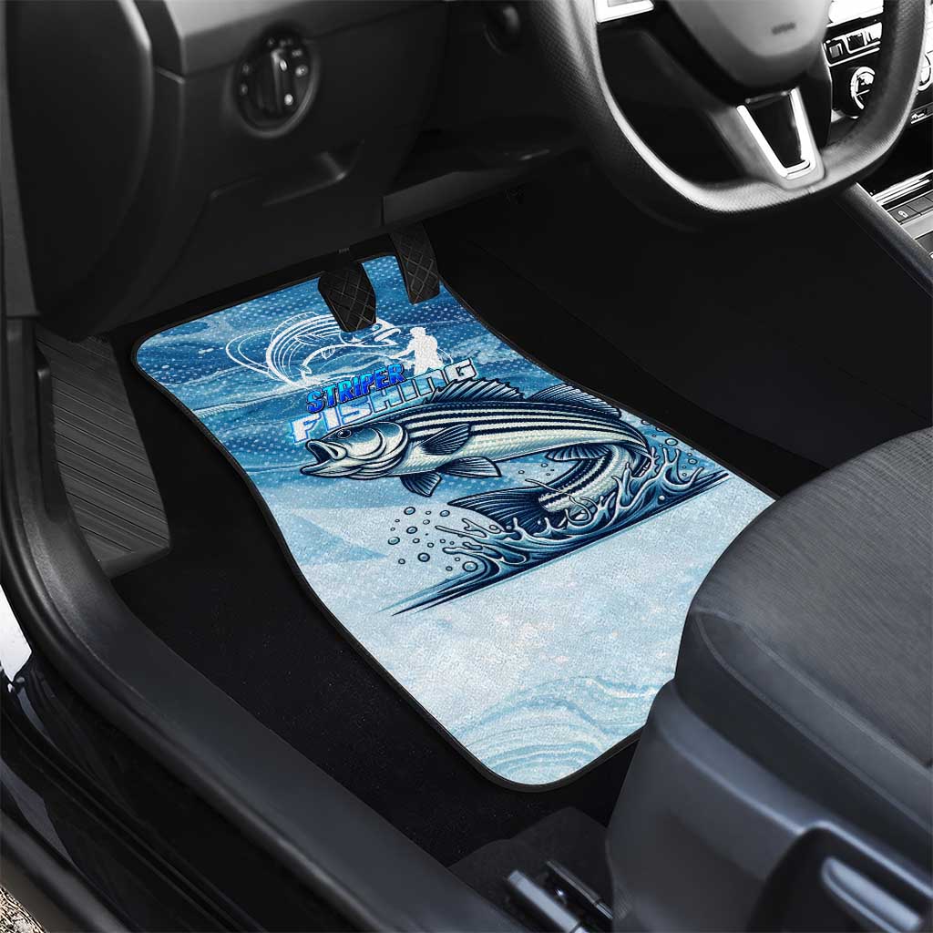 Striper Fishing Car Mats Striped Bass Angler - Wonder Print Shop