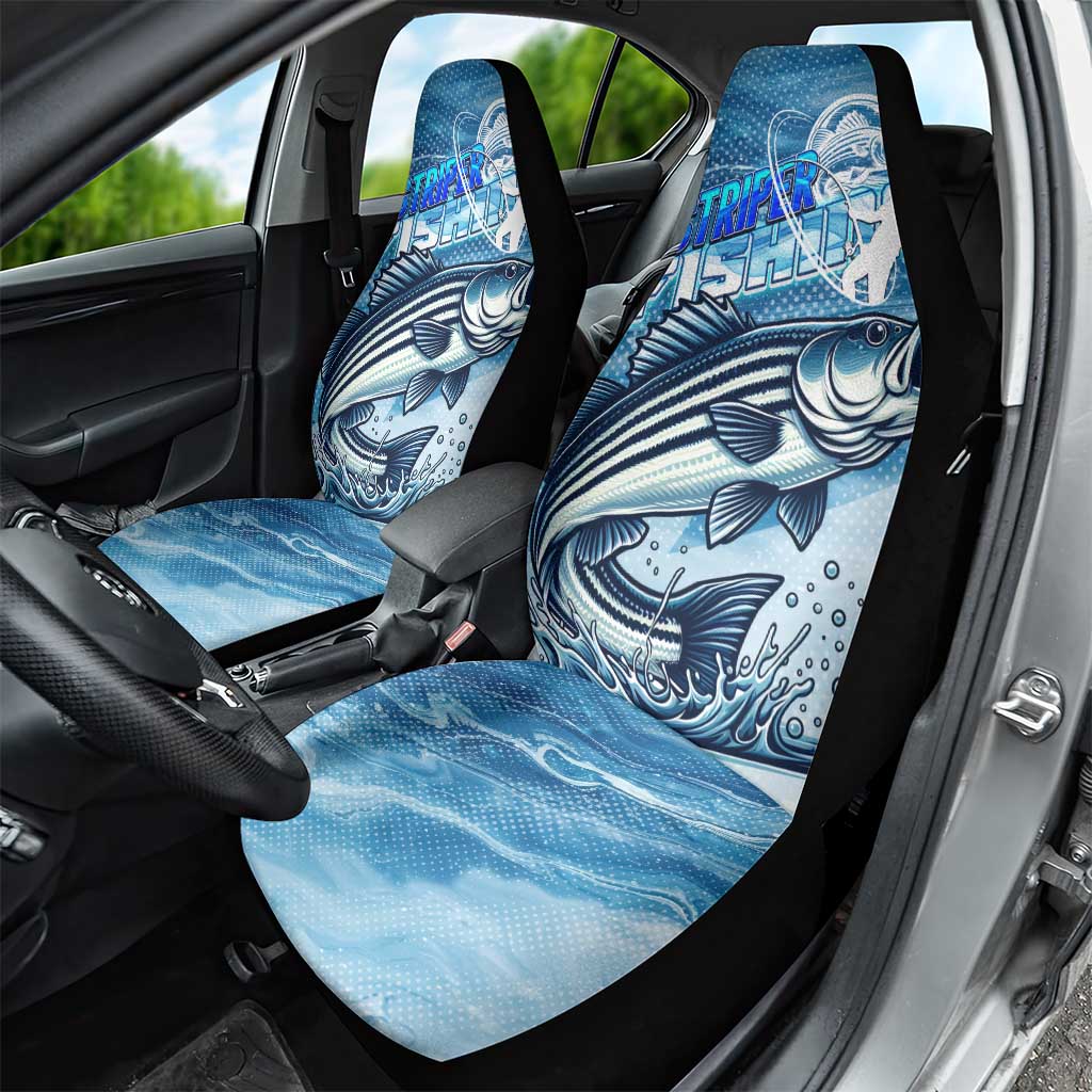 Striper Fishing Car Seat Cover Striped Bass Angler - Wonder Print Shop