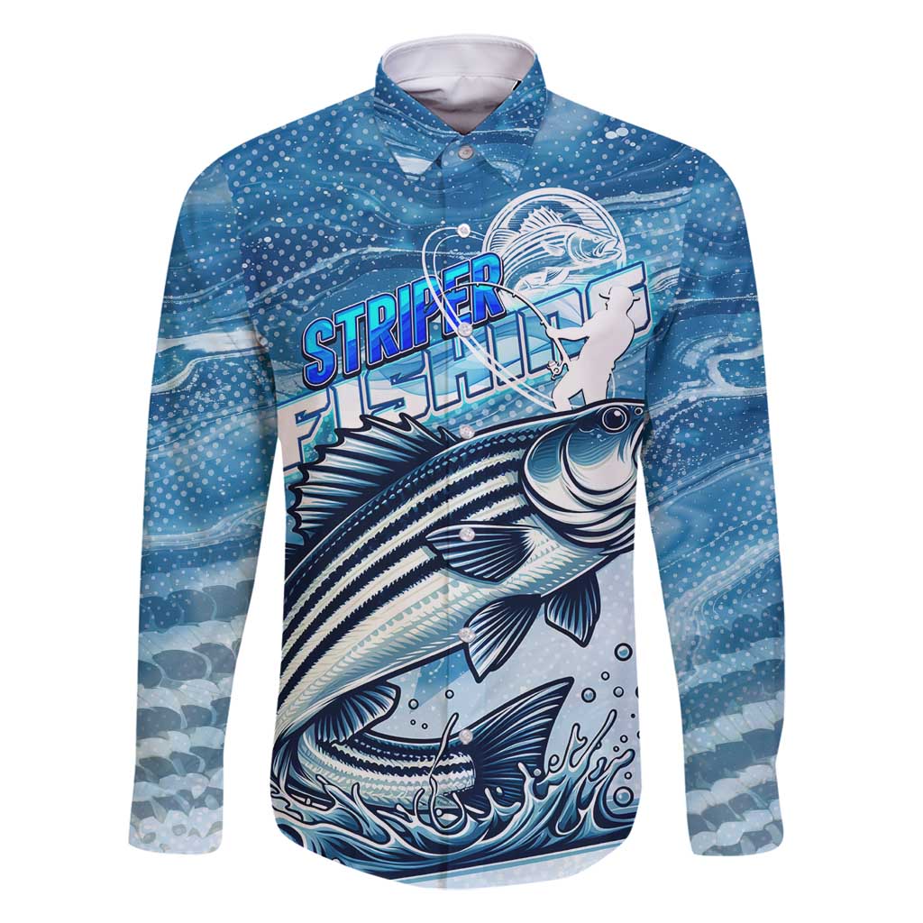 Striper Fishing Family Matching Mermaid Dress and Hawaiian Shirt Striped Bass Angler - Wonder Print Shop