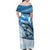 Striper Fishing Family Matching Off Shoulder Maxi Dress and Hawaiian Shirt Striped Bass Angler - Wonder Print Shop