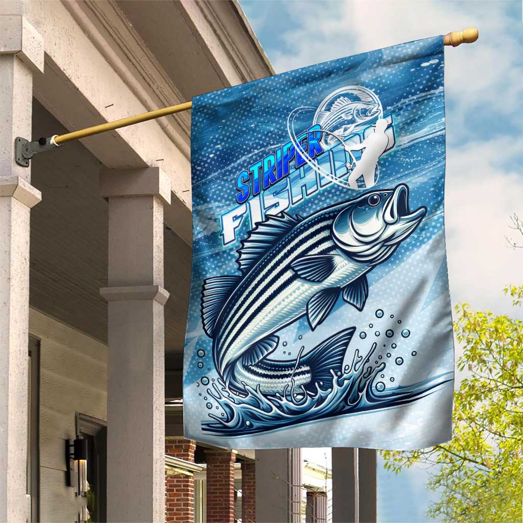 Striper Fishing Garden Flag Striped Bass Angler - Wonder Print Shop