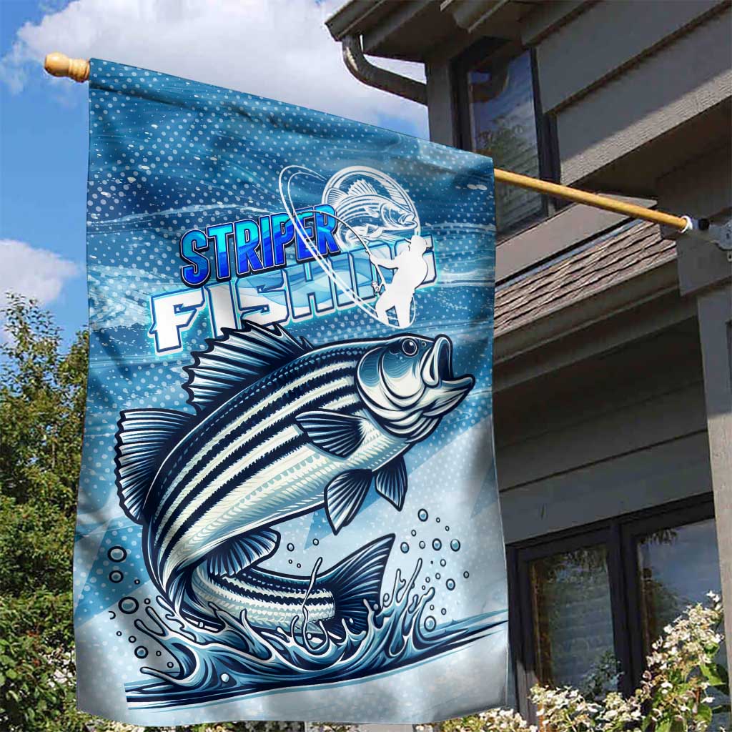 Striper Fishing Garden Flag Striped Bass Angler - Wonder Print Shop