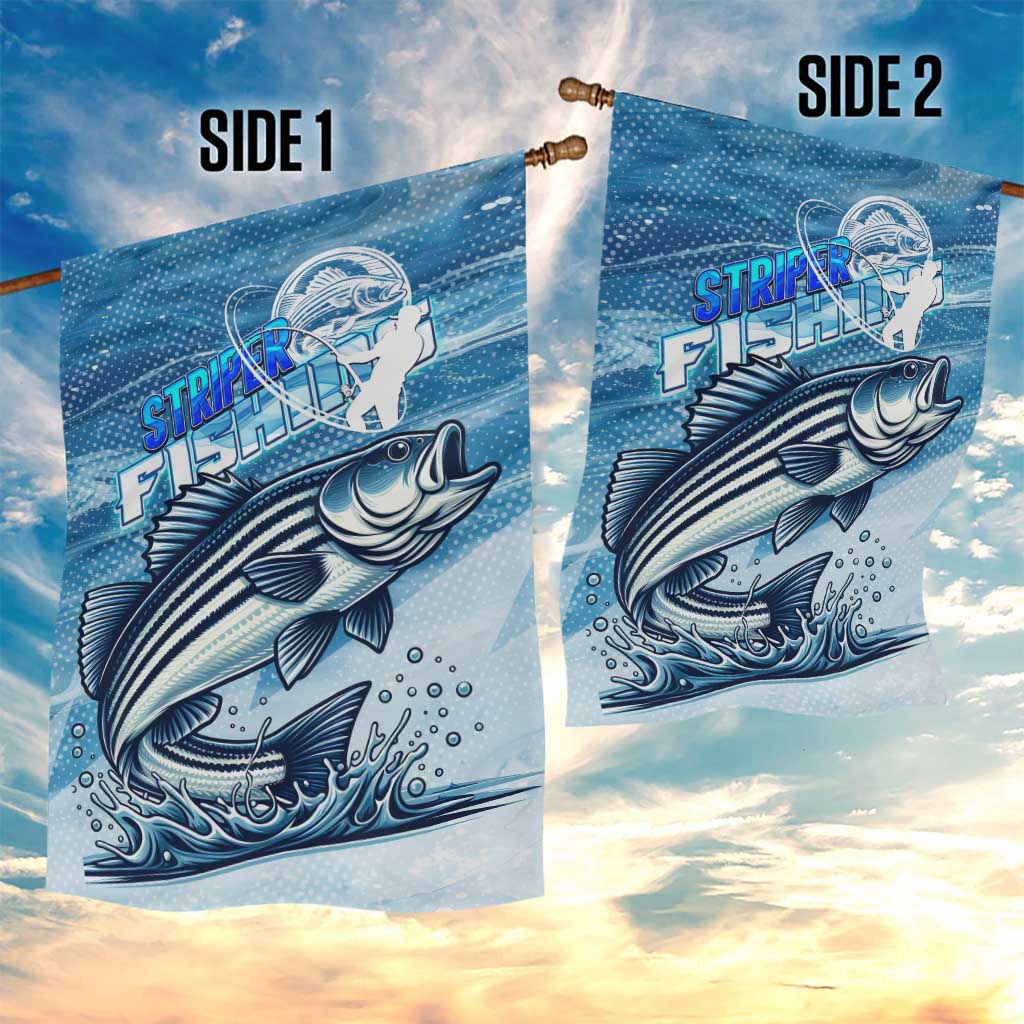 Striper Fishing Garden Flag Striped Bass Angler - Wonder Print Shop