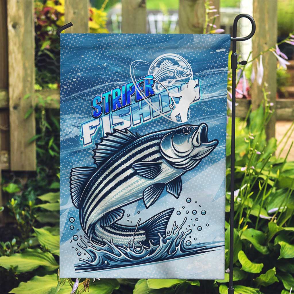 Striper Fishing Garden Flag Striped Bass Angler - Wonder Print Shop