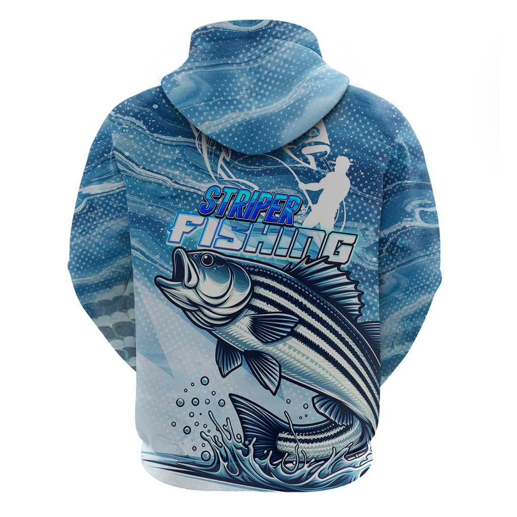 Striper Fishing Hoodie Striped Bass Angler - Wonder Print Shop