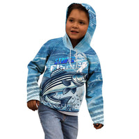 Striper Fishing Kid Hoodie Striped Bass Angler - Wonder Print Shop