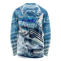 Striper Fishing Long Sleeve Shirt Striped Bass Angler - Wonder Print Shop