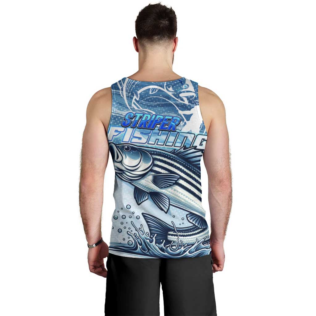 Striper Fishing Men Tank Top Striped Bass Angler - Wonder Print Shop