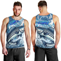 Striper Fishing Men Tank Top Striped Bass Angler - Wonder Print Shop