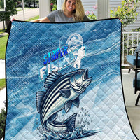 Striper Fishing Quilt Striped Bass Angler - Wonder Print Shop