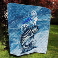 Striper Fishing Quilt Striped Bass Angler - Wonder Print Shop