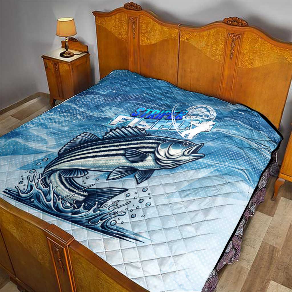 Striper Fishing Quilt Striped Bass Angler - Wonder Print Shop