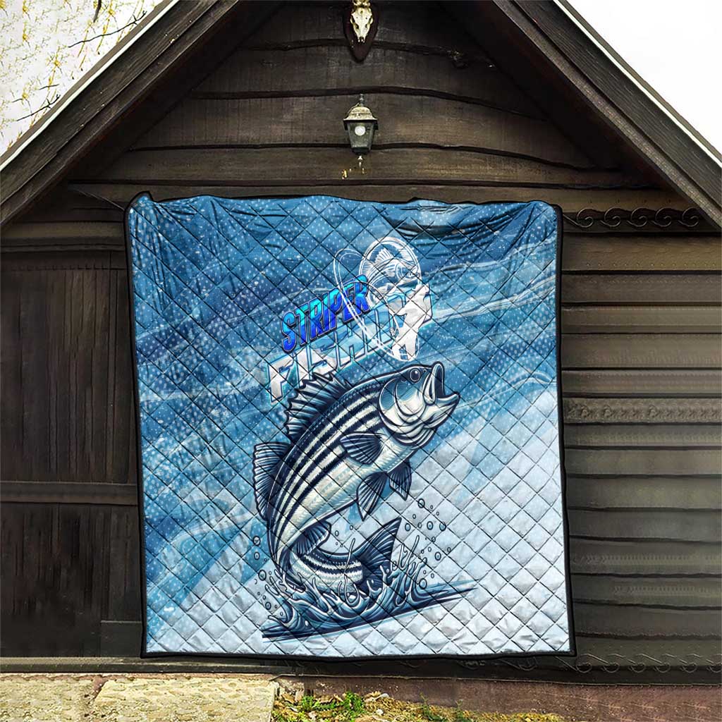 Striper Fishing Quilt Striped Bass Angler - Wonder Print Shop