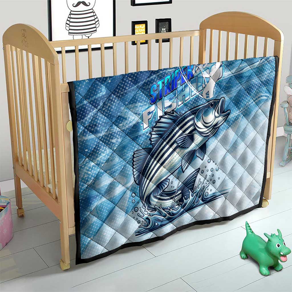 Striper Fishing Quilt Striped Bass Angler - Wonder Print Shop