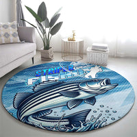Striper Fishing Round Carpet Striped Bass Angler - Wonder Print Shop