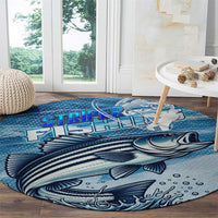 Striper Fishing Round Carpet Striped Bass Angler - Wonder Print Shop