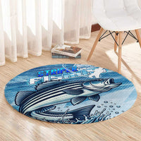 Striper Fishing Round Carpet Striped Bass Angler - Wonder Print Shop