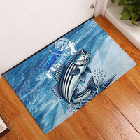 Striper Fishing Rubber Doormat Striped Bass Angler - Wonder Print Shop