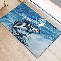 Striper Fishing Rubber Doormat Striped Bass Angler - Wonder Print Shop