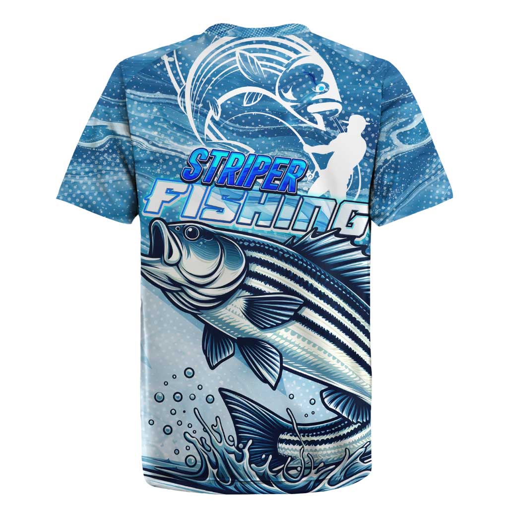 Striper Fishing Rugby Jersey Striped Bass Angler - Wonder Print Shop