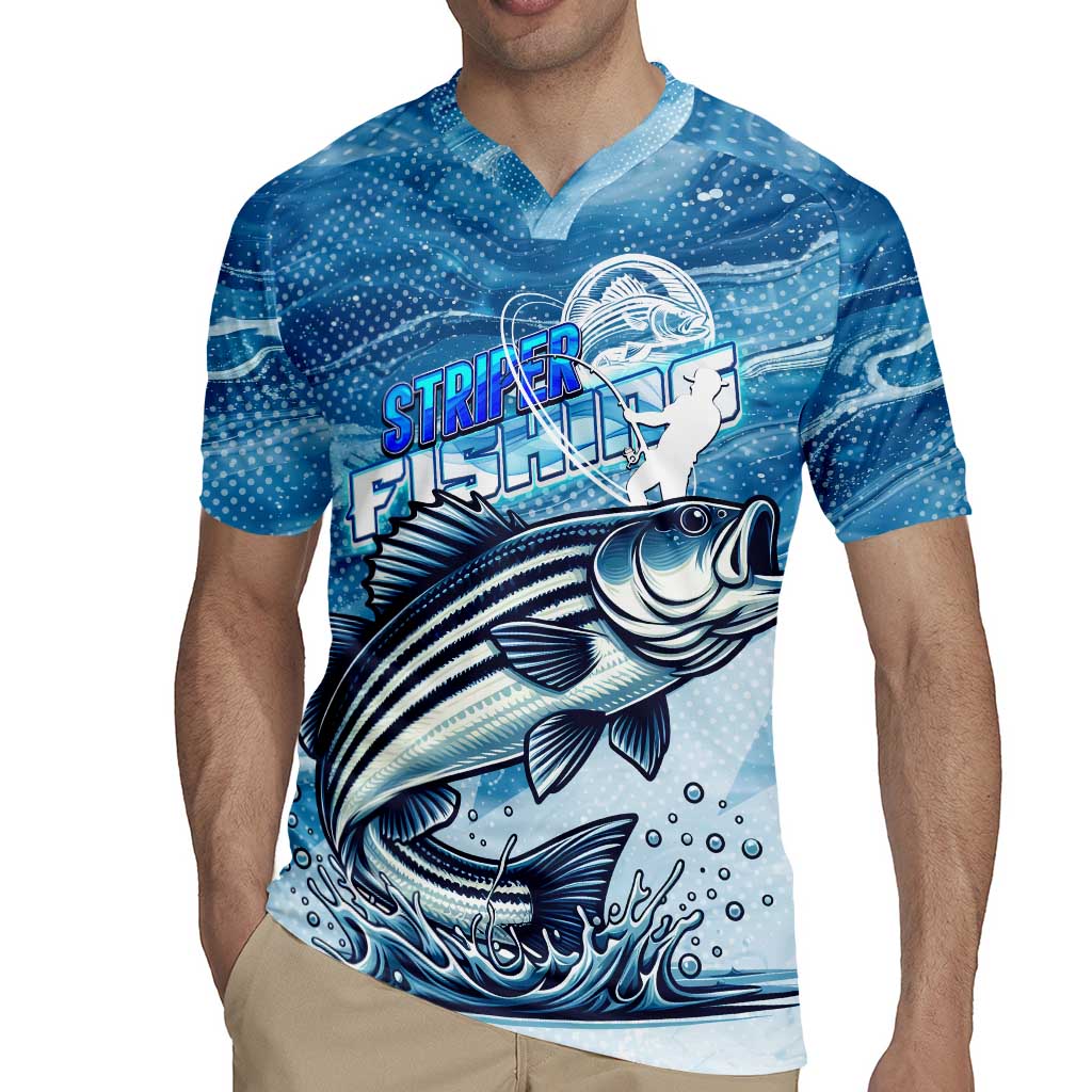Striper Fishing Rugby Jersey Striped Bass Angler - Wonder Print Shop