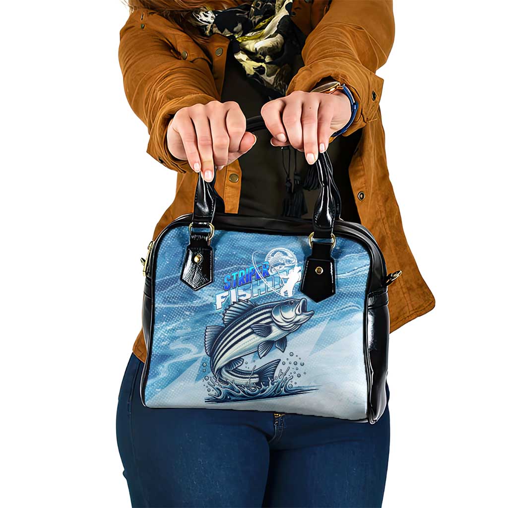 Striper Fishing Shoulder Handbag Striped Bass Angler - Wonder Print Shop