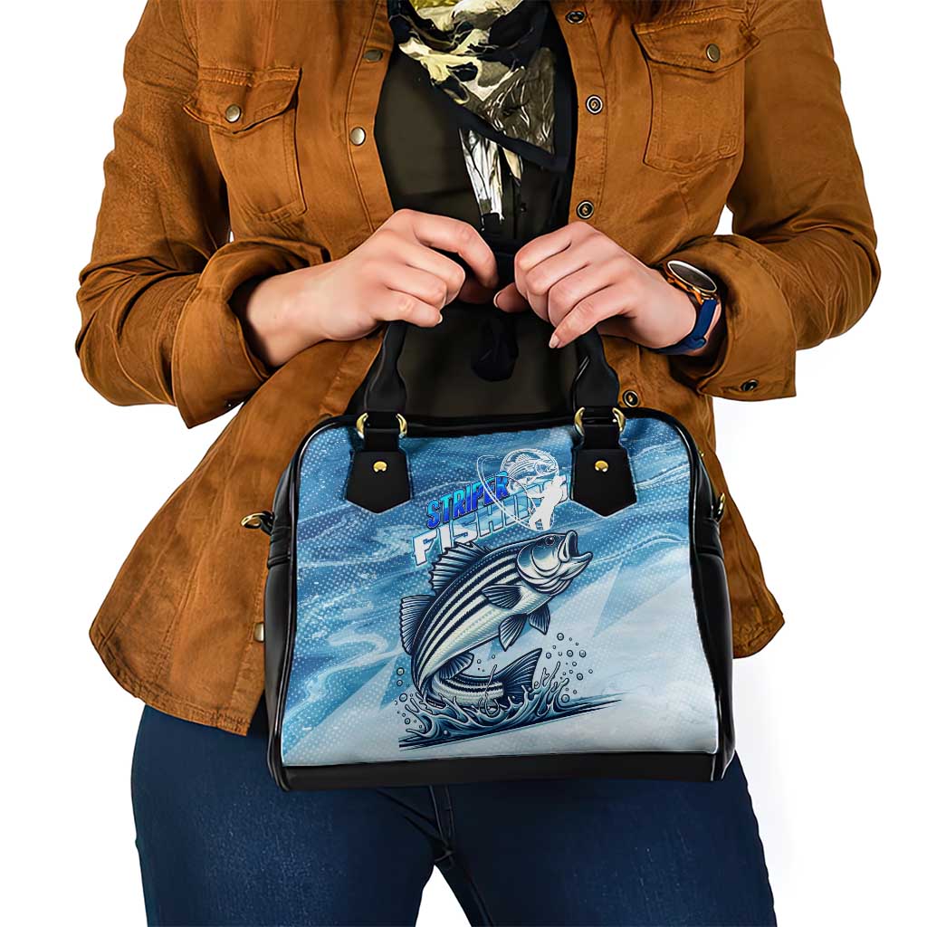 Striper Fishing Shoulder Handbag Striped Bass Angler - Wonder Print Shop