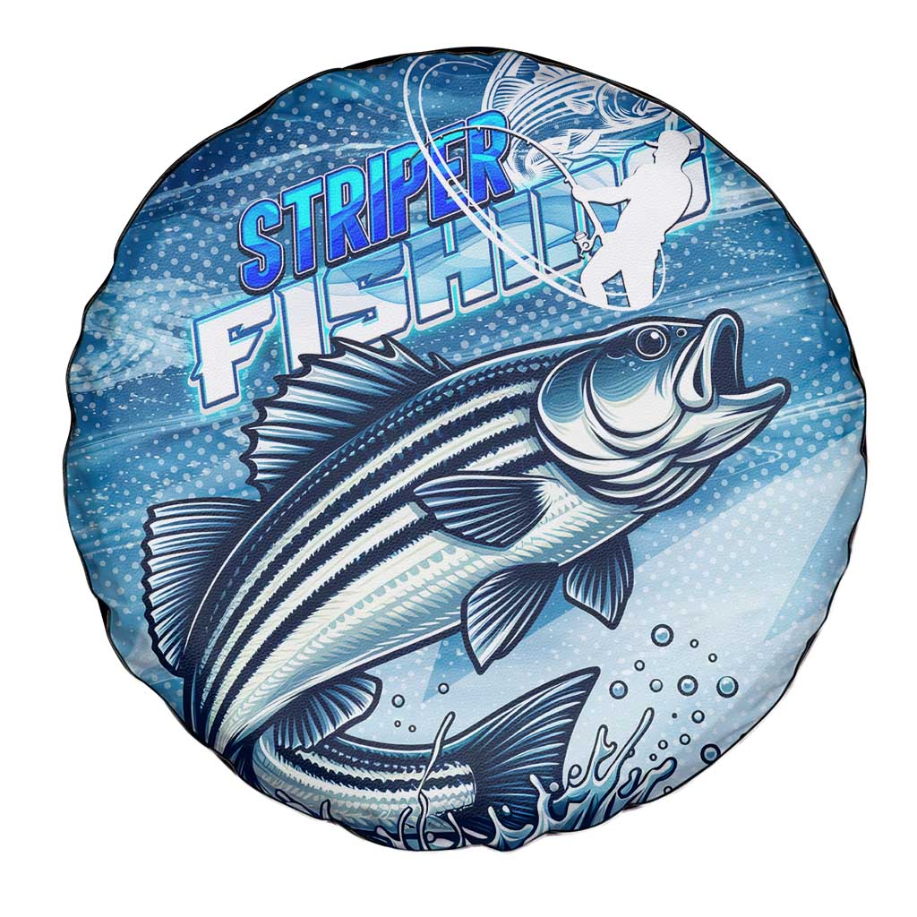 Striper Fishing Spare Tire Cover Striped Bass Angler - Wonder Print Shop