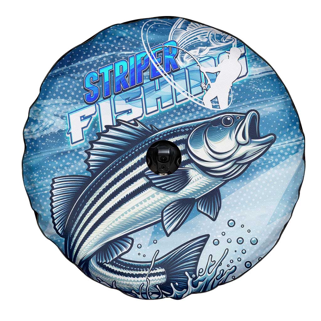 Striper Fishing Spare Tire Cover Striped Bass Angler - Wonder Print Shop