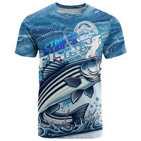 Striper Fishing T Shirt Striped Bass Angler - Wonder Print Shop