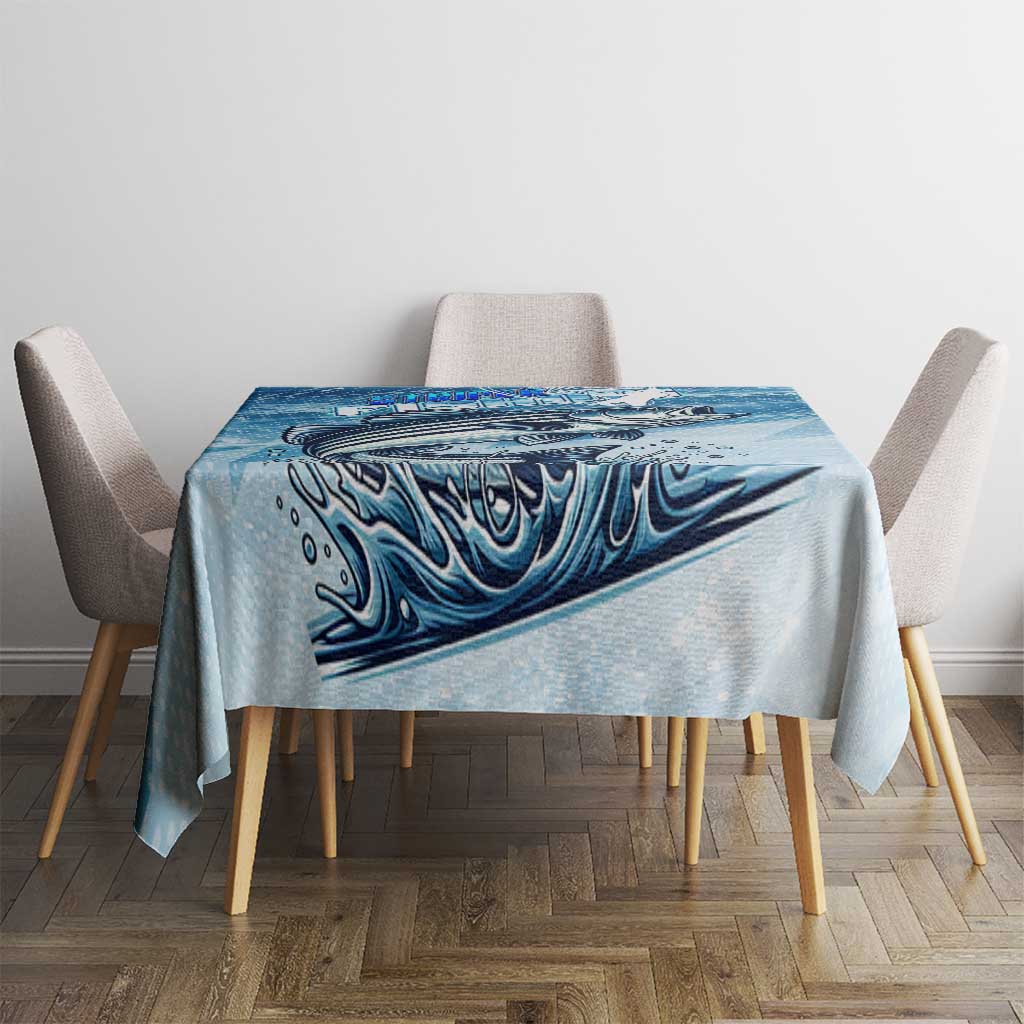 Striper Fishing Tablecloth Striped Bass Angler - Wonder Print Shop