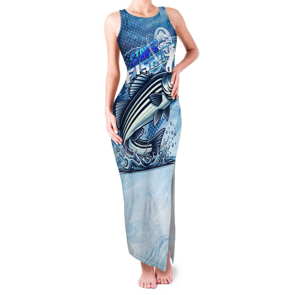 Striper Fishing Tank Maxi Dress Striped Bass Angler - Wonder Print Shop