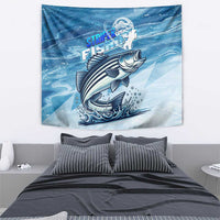 Striper Fishing Tapestry Striped Bass Angler - Wonder Print Shop