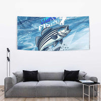 Striper Fishing Tapestry Striped Bass Angler - Wonder Print Shop