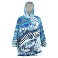 Striper Fishing Wearable Blanket Hoodie Striped Bass Angler - Wonder Print Shop