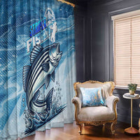 Striper Fishing Window Curtain Striped Bass Angler - Wonder Print Shop