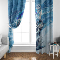 Striper Fishing Window Curtain Striped Bass Angler - Wonder Print Shop