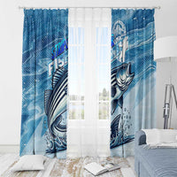 Striper Fishing Window Curtain Striped Bass Angler - Wonder Print Shop