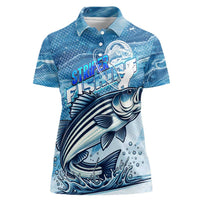 Striper Fishing Women Polo Shirt Striped Bass Angler - Wonder Print Shop