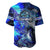 Blue Lightning Striped Bass Baseball Jersey Power Surge Fishing Hook Electric Print - Wonder Print Shop