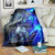 Blue Lightning Striped Bass Blanket Power Surge Fishing Hook Electric Print - Wonder Print Shop