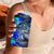 Blue Lightning Striped Bass 4 in 1 Can Cooler Tumbler Power Surge Fishing Hook Electric Print - Wonder Print Shop