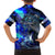 Blue Lightning Striped Bass Family Matching Off The Shoulder Long Sleeve Dress and Hawaiian Shirt Power Surge Fishing Hook Electric Print - Wonder Print Shop