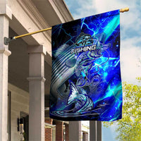 Blue Lightning Striped Bass Garden Flag Power Surge Fishing Hook Electric Print - Wonder Print Shop
