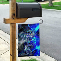 Blue Lightning Striped Bass Garden Flag Power Surge Fishing Hook Electric Print - Wonder Print Shop