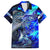 Blue Lightning Striped Bass Hawaiian Shirt Power Surge Fishing Hook Electric Print - Wonder Print Shop